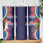 Southland Anniversary Day Skinny Tumbler Murihiku 1861 Maori Bird Mix Pohutukawa