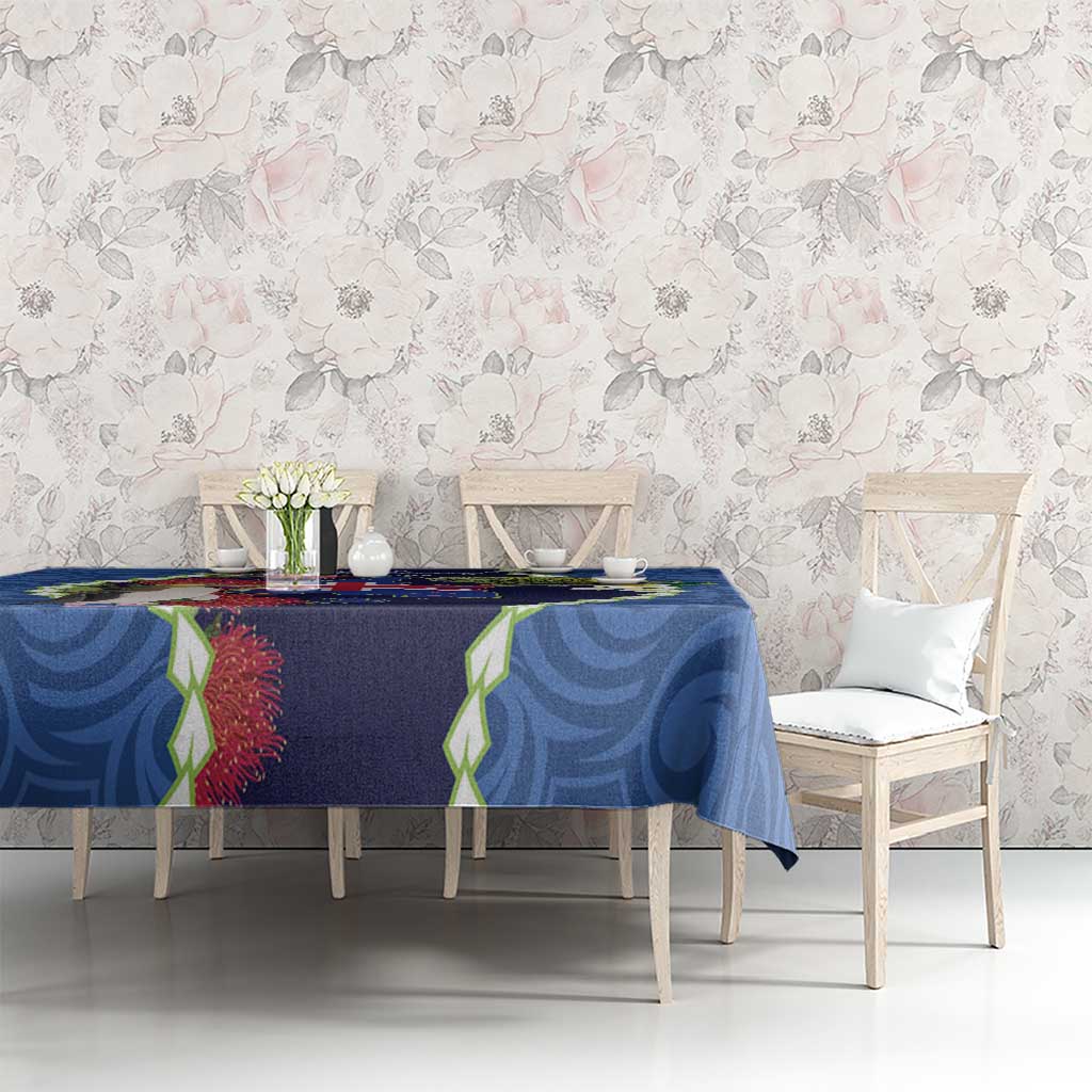 Southland Anniversary Day Tablecloth Murihiku 1861 Maori Bird Mix Pohutukawa