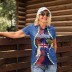 Southland Anniversary Day Women Polo Shirt Murihiku 1861 Maori Bird Mix Pohutukawa