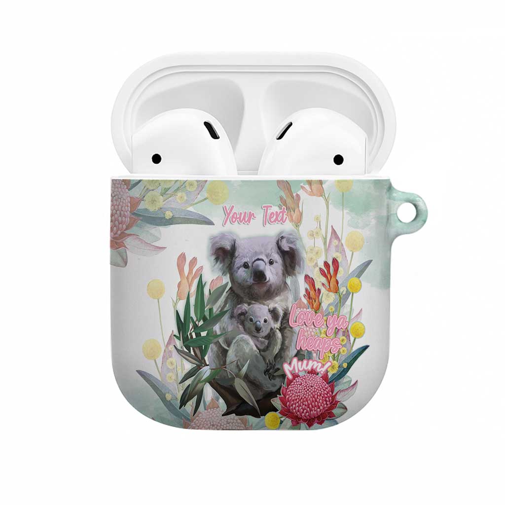 Koala Australia Mother's Day Personalised AirPods Case Love ya Heaps Mum Watercolor
