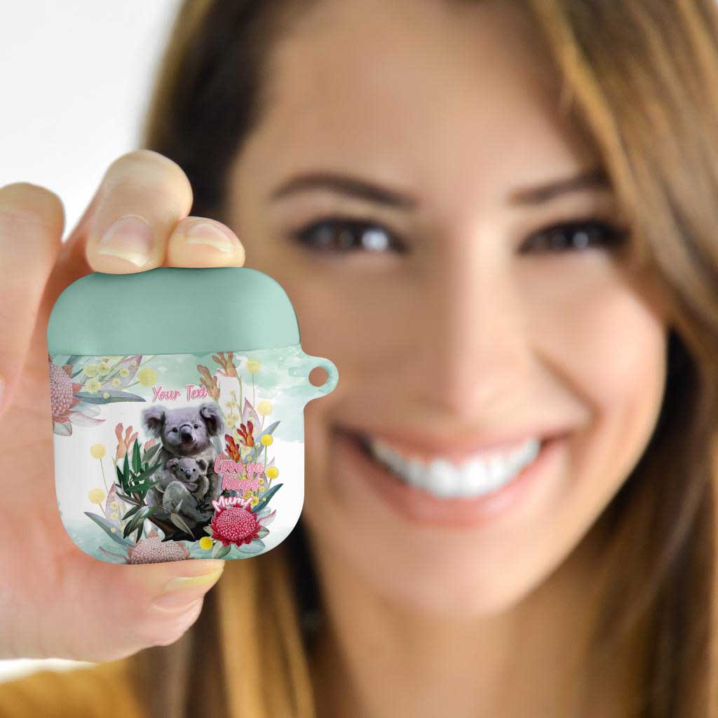 Koala Australia Mother's Day Personalised AirPods Case Love ya Heaps Mum Watercolor