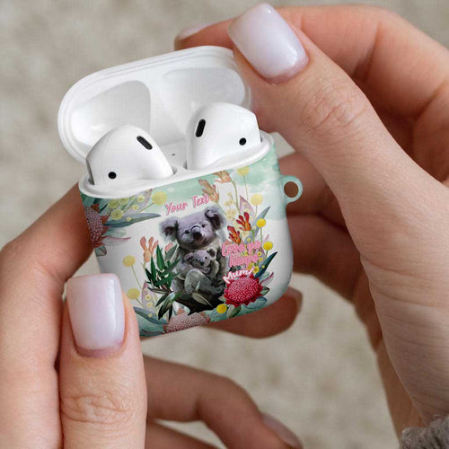 Koala Australia Mother's Day Personalised AirPods Case Love ya Heaps Mum Watercolor