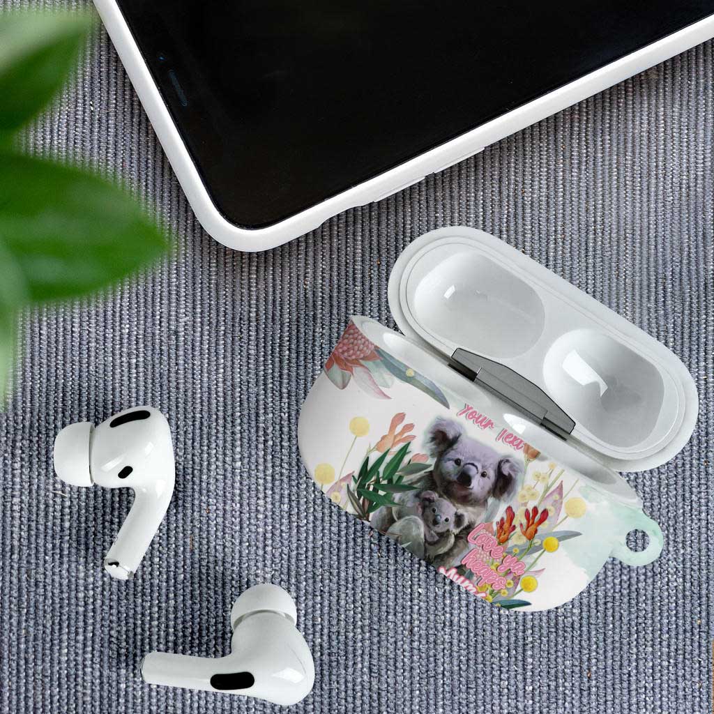 Koala Australia Mother's Day Personalised AirPods Case Love ya Heaps Mum Watercolor