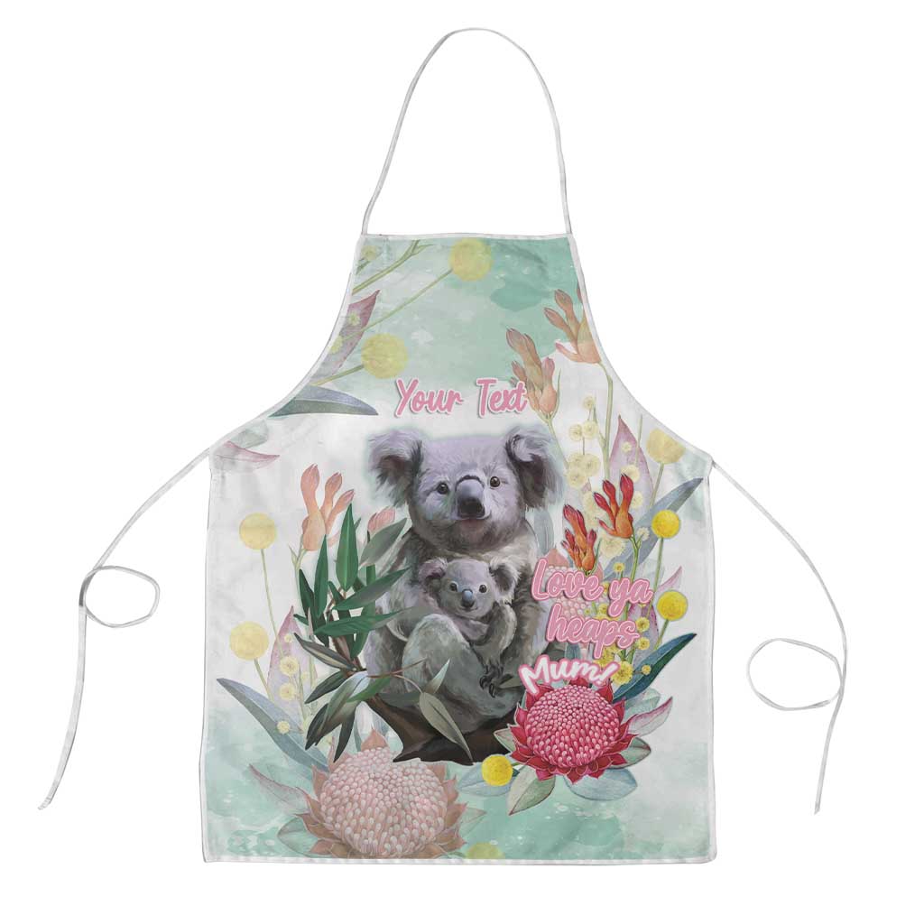 Koala Australia Mother's Day Personalised Apron Love ya Heaps Mum Watercolor