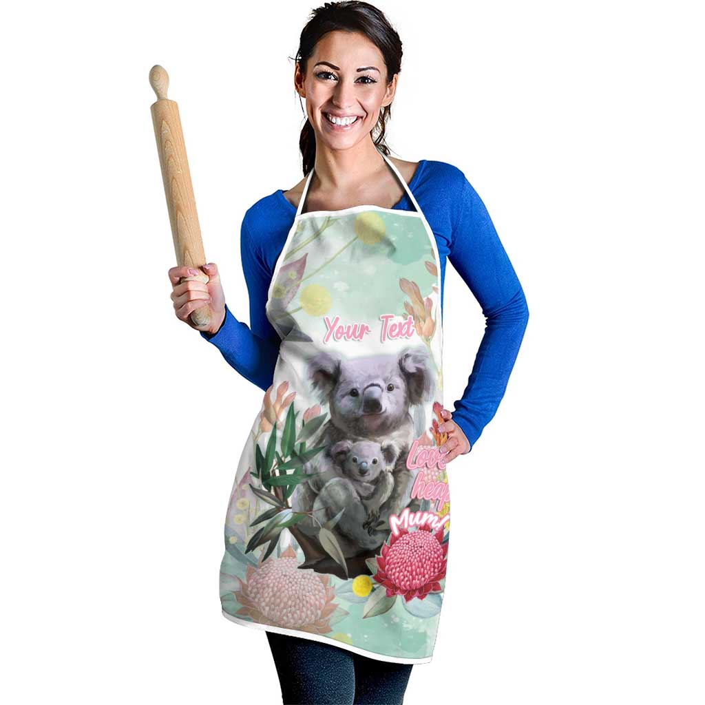 Koala Australia Mother's Day Personalised Apron Love ya Heaps Mum Watercolor