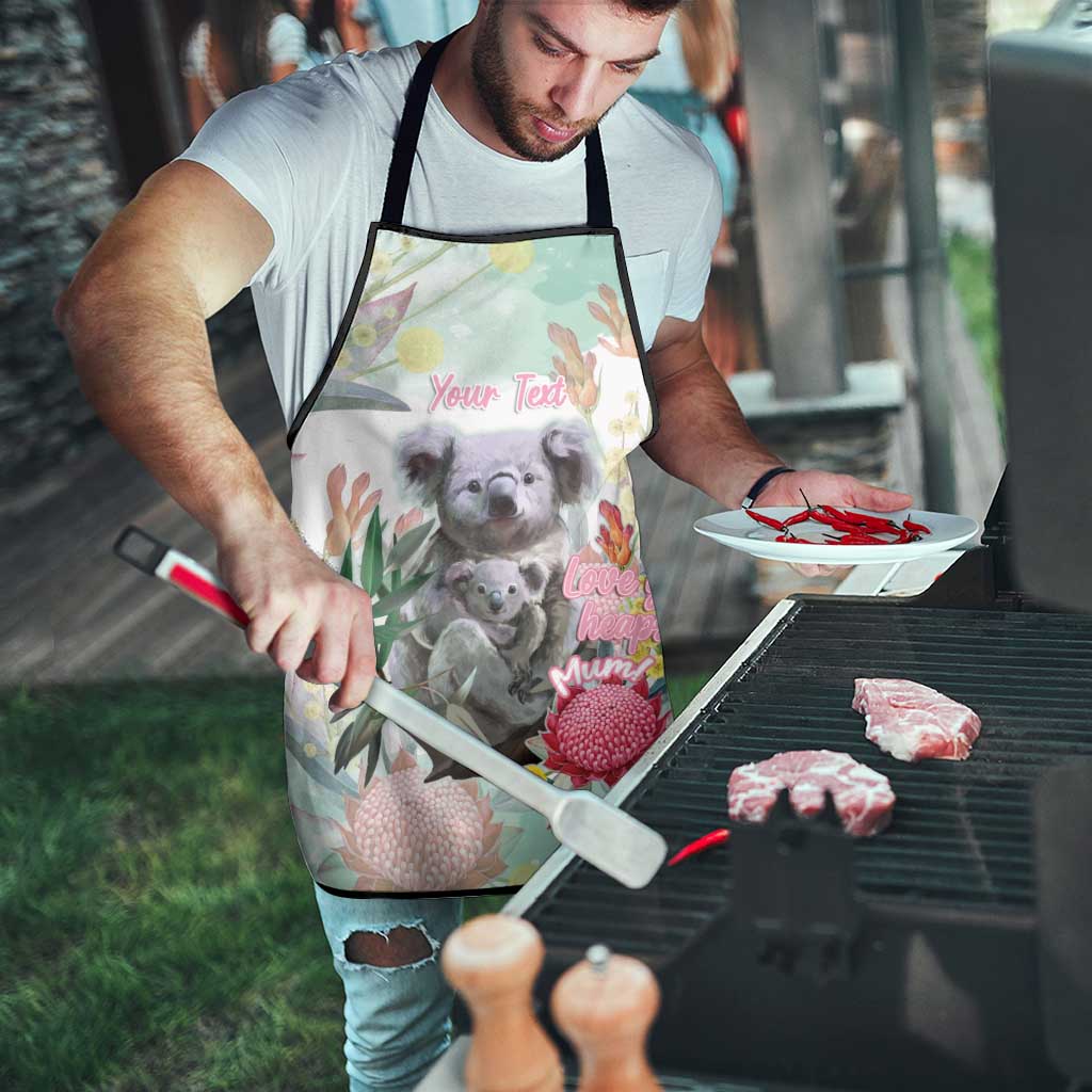 Koala Australia Mother's Day Personalised Apron Love ya Heaps Mum Watercolor