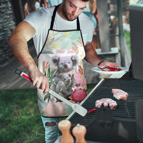 Koala Australia Mother's Day Personalised Apron Love ya Heaps Mum Watercolor