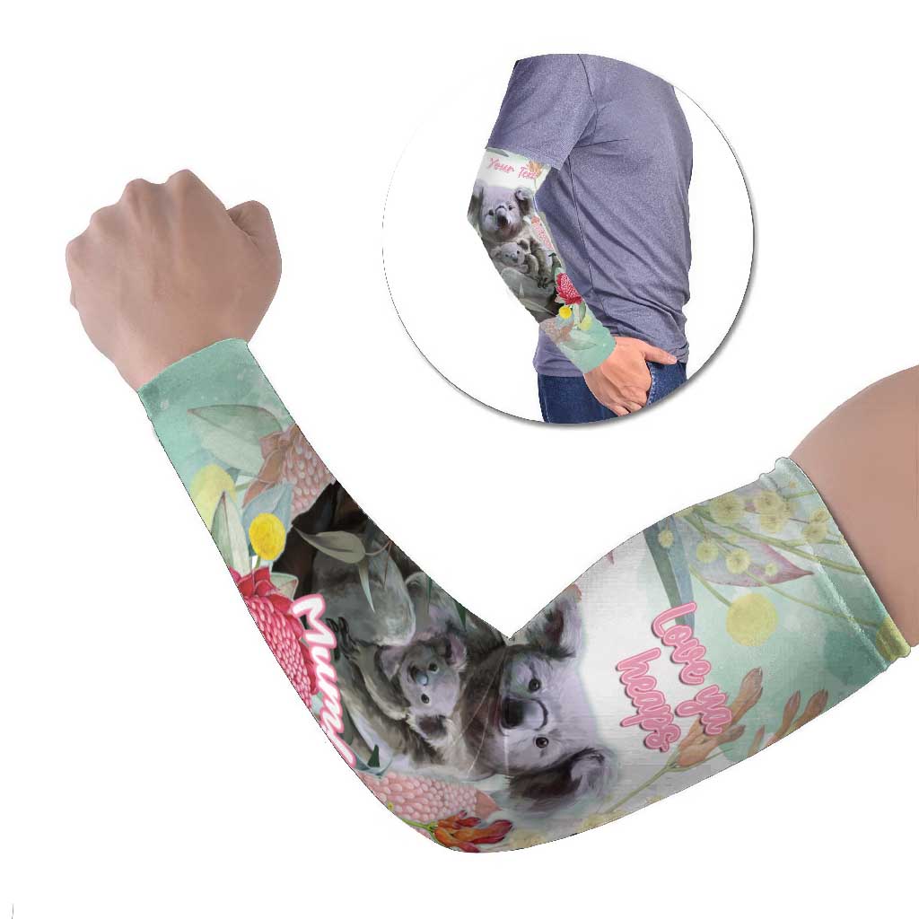 Koala Australia Mother's Day Personalised Arm Sleeves Love ya Heaps Mum Watercolor