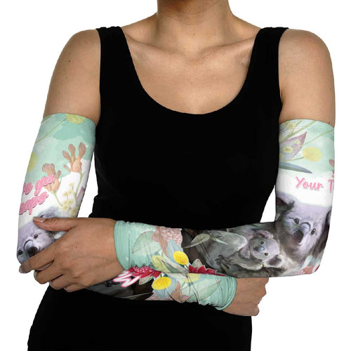 Koala Australia Mother's Day Personalised Arm Sleeves Love ya Heaps Mum Watercolor