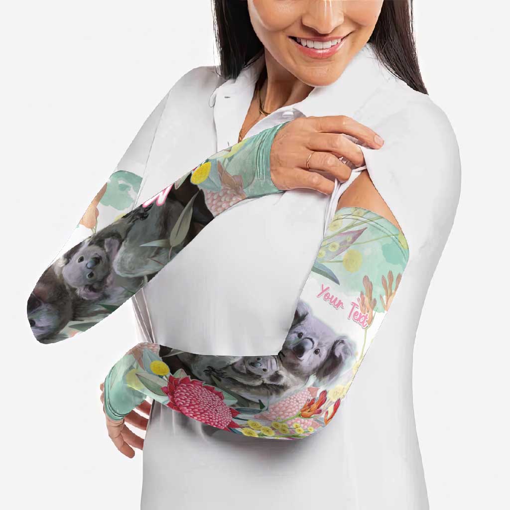Koala Australia Mother's Day Personalised Arm Sleeves Love ya Heaps Mum Watercolor