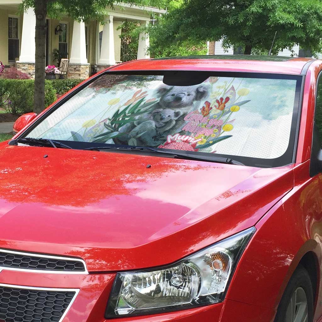 Koala Australia Mother's Day Personalised Auto Sun Shade Love ya Heaps Mum Watercolor