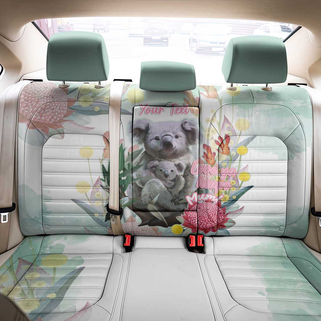 Koala Australia Mother's Day Personalised Back Car Seat Cover Love ya Heaps Mum Watercolor