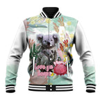 Koala Australia Mother's Day Personalised Baseball Jacket Love ya Heaps Mum Watercolor