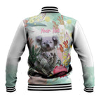 Koala Australia Mother's Day Personalised Baseball Jacket Love ya Heaps Mum Watercolor