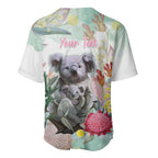 Koala Australia Mother's Day Personalised Baseball Jersey Love ya Heaps Mum Watercolor