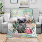 Koala Australia Mother's Day Personalised Blanket Love ya Heaps Mum Watercolor