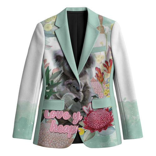 Koala Australia Mother's Day Personalised Blazer Love ya Heaps Mum Watercolor