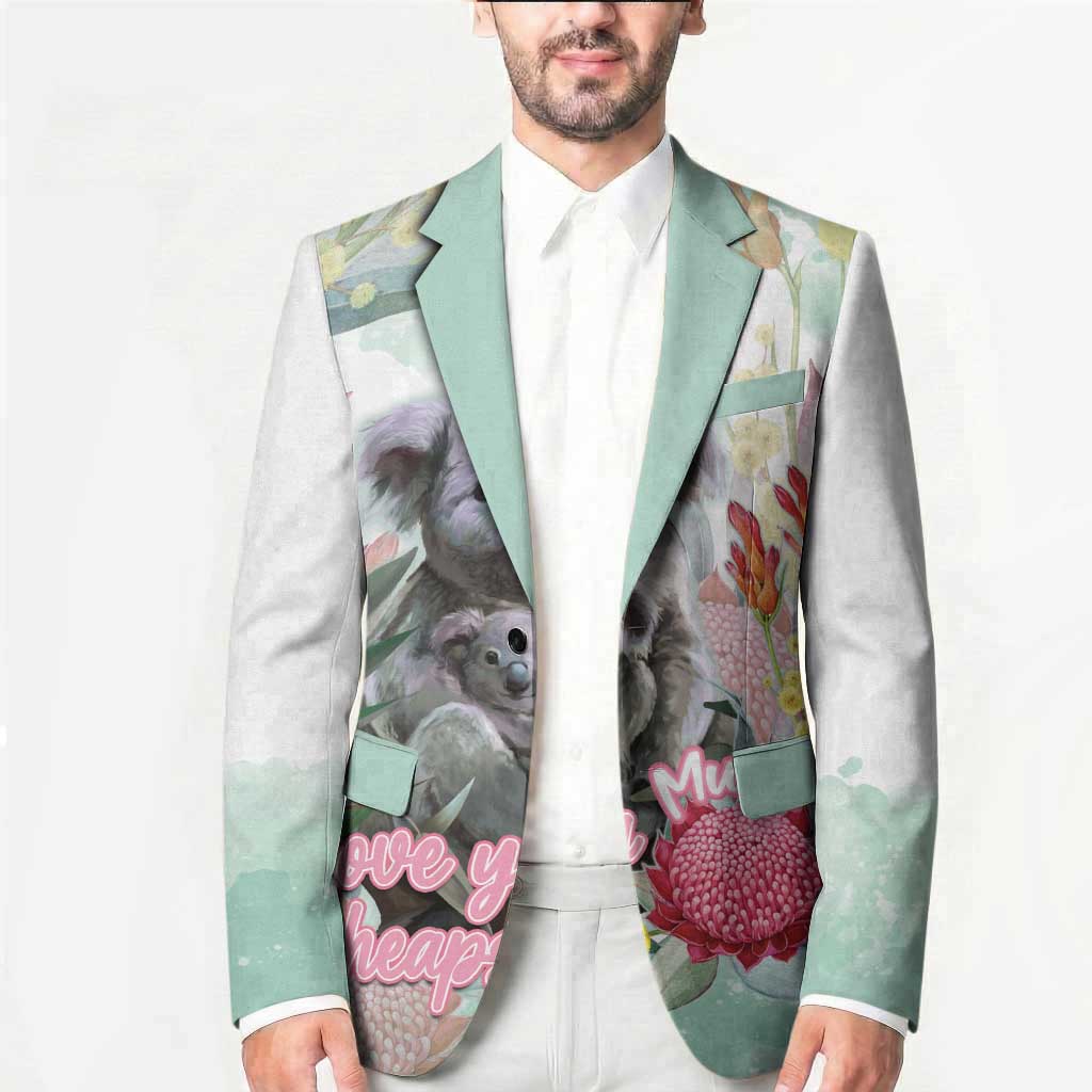 Koala Australia Mother's Day Personalised Blazer Love ya Heaps Mum Watercolor