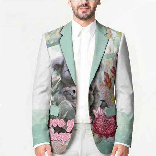 Koala Australia Mother's Day Personalised Blazer Love ya Heaps Mum Watercolor