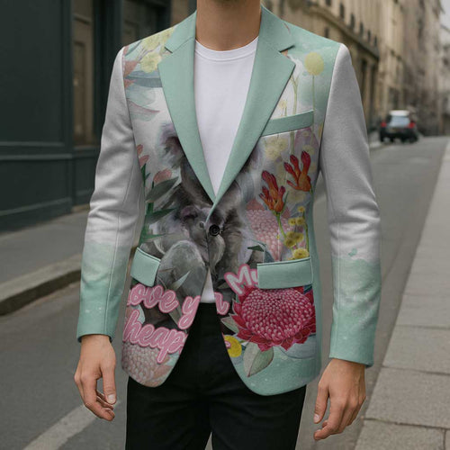 Koala Australia Mother's Day Personalised Blazer Love ya Heaps Mum Watercolor