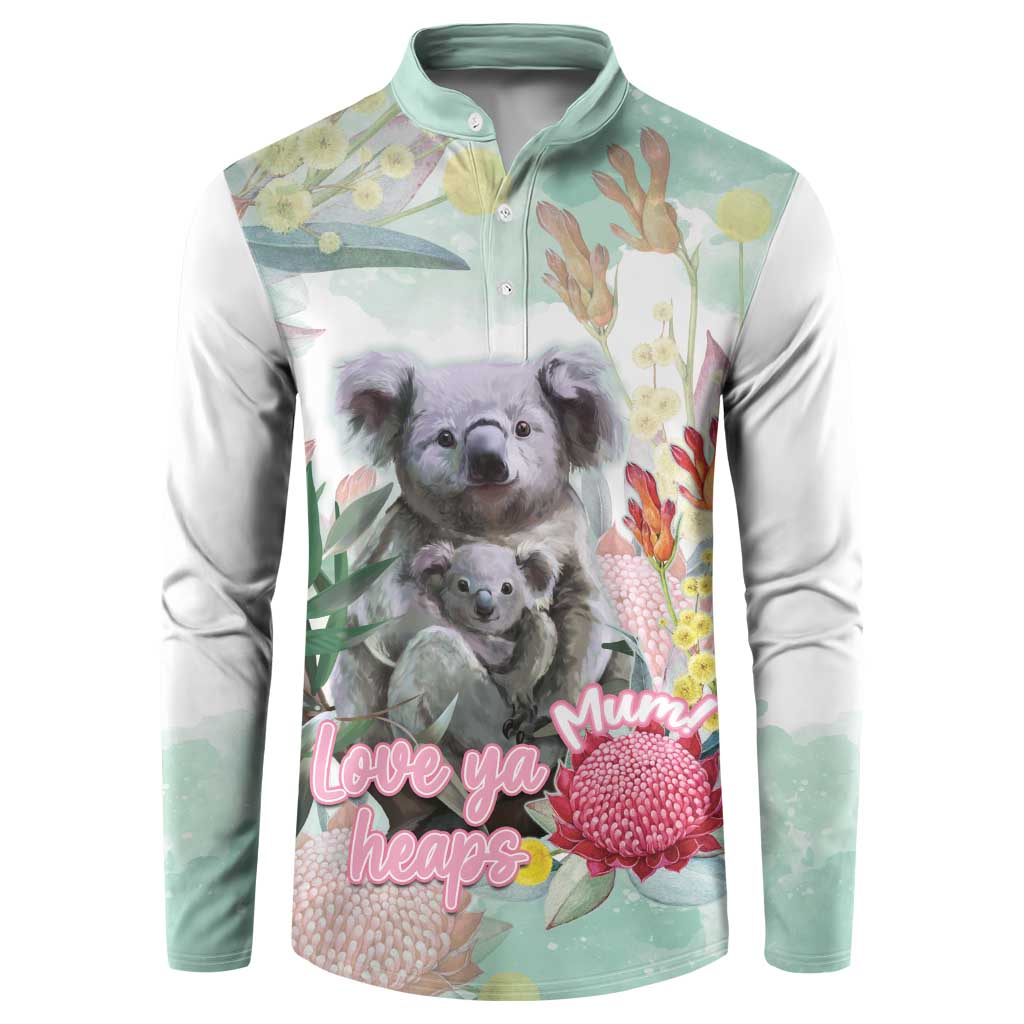 Koala Australia Mother's Day Personalised Button Sweatshirt Love ya Heaps Mum Watercolor