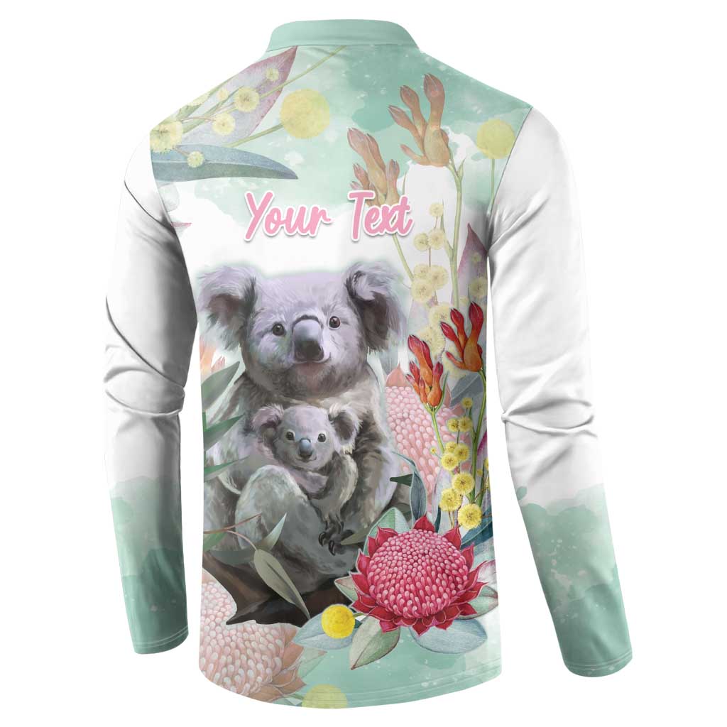 Koala Australia Mother's Day Personalised Button Sweatshirt Love ya Heaps Mum Watercolor