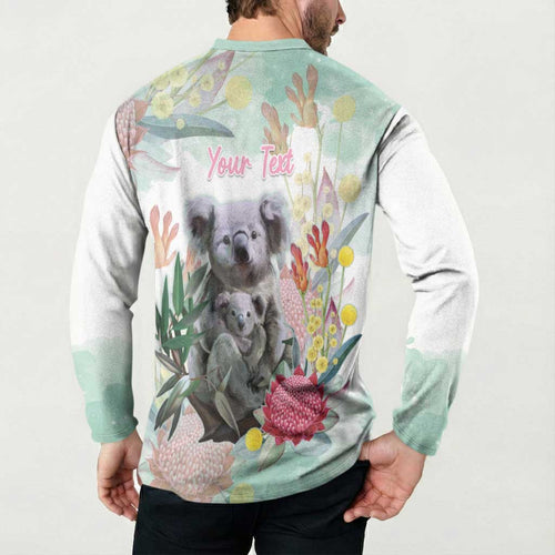 Koala Australia Mother's Day Personalised Button Sweatshirt Love ya Heaps Mum Watercolor
