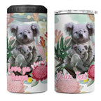 Koala Australia Mother's Day Personalised 4 in 1 Can Cooler Tumbler Love ya Heaps Mum Watercolor