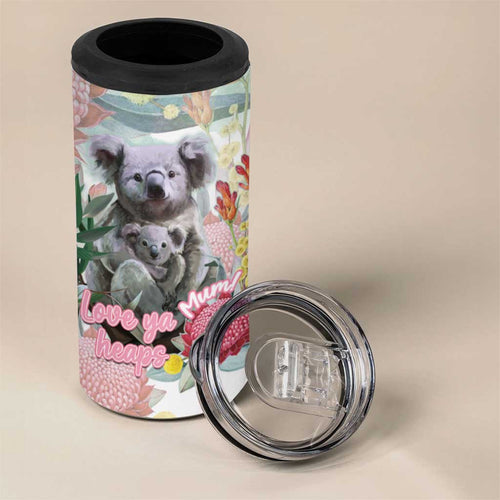 Koala Australia Mother's Day Personalised 4 in 1 Can Cooler Tumbler Love ya Heaps Mum Watercolor