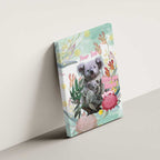 Koala Australia Mother's Day Personalised Canvas Wall Art Love ya Heaps Mum Watercolor