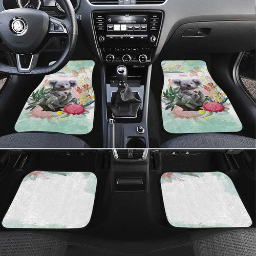 Koala Australia Mother's Day Personalised Car Mats Love ya Heaps Mum Watercolor