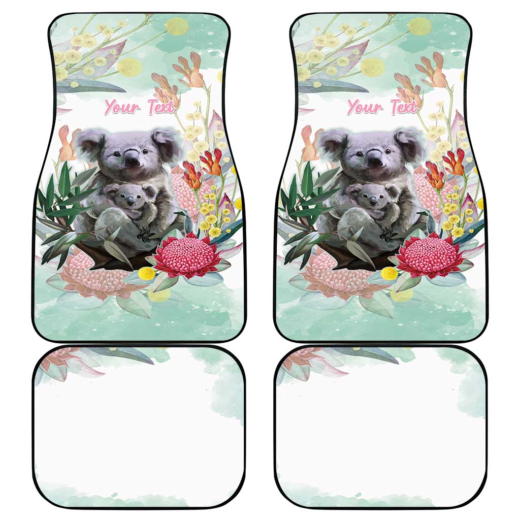 Koala Australia Mother's Day Personalised Car Mats Love ya Heaps Mum Watercolor