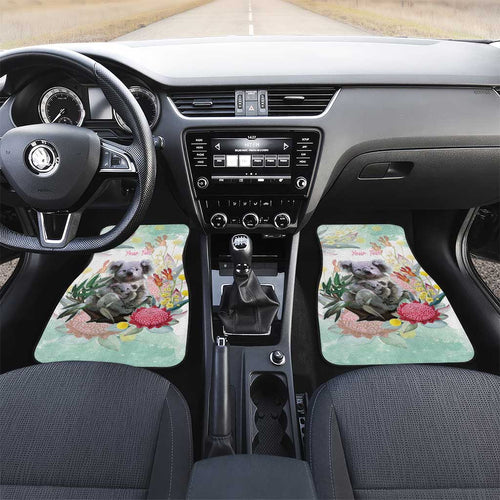 Koala Australia Mother's Day Personalised Car Mats Love ya Heaps Mum Watercolor