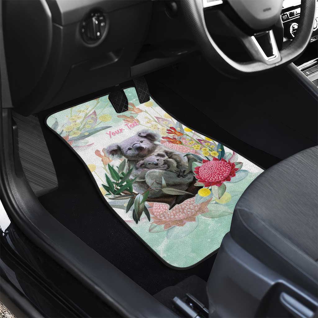 Koala Australia Mother's Day Personalised Car Mats Love ya Heaps Mum Watercolor