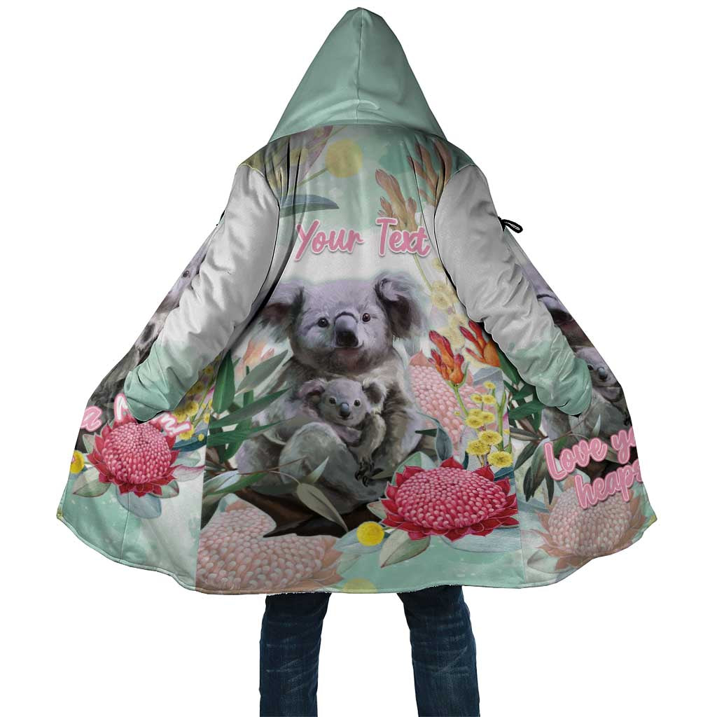 Koala Australia Mother's Day Personalised Cloak Love ya Heaps Mum Watercolor