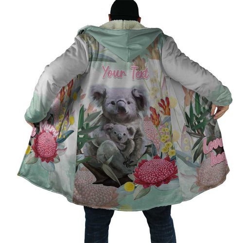 Koala Australia Mother's Day Personalised Cloak Love ya Heaps Mum Watercolor