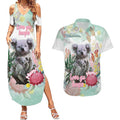 Koala Australia Mother's Day Personalised Couples Matching Summer Maxi Dress and Hawaiian Shirt Love ya Heaps Mum Watercolor