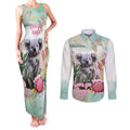 Koala Australia Mother's Day Personalised Couples Matching Tank Maxi Dress and Long Sleeve Button Shirt Love ya Heaps Mum Watercolor