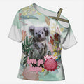 Koala Australia Mother's Day Personalised Cross Shoulder Shirt Love ya Heaps Mum Watercolor