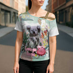 Koala Australia Mother's Day Personalised Cross Shoulder Shirt Love ya Heaps Mum Watercolor
