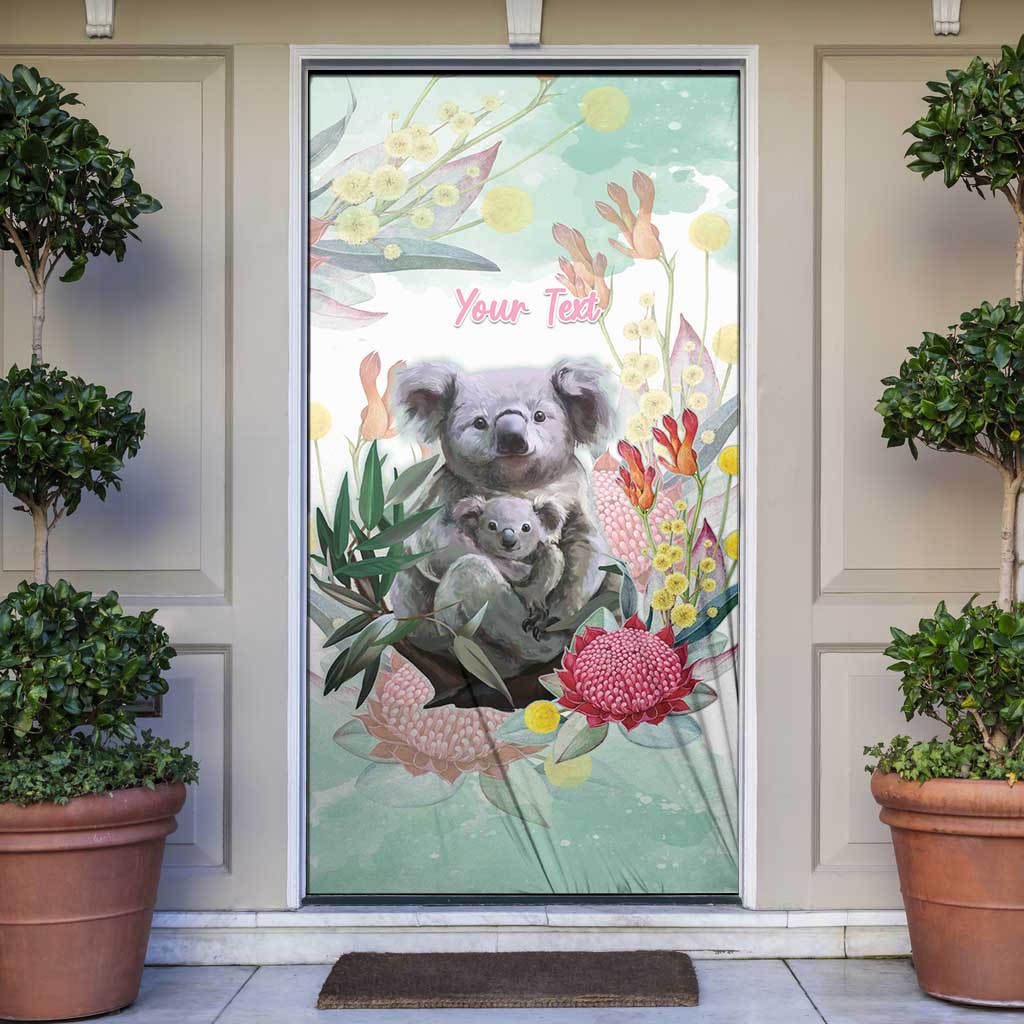 Koala Australia Mother's Day Personalised Door Cover Love ya Heaps Mum Watercolor