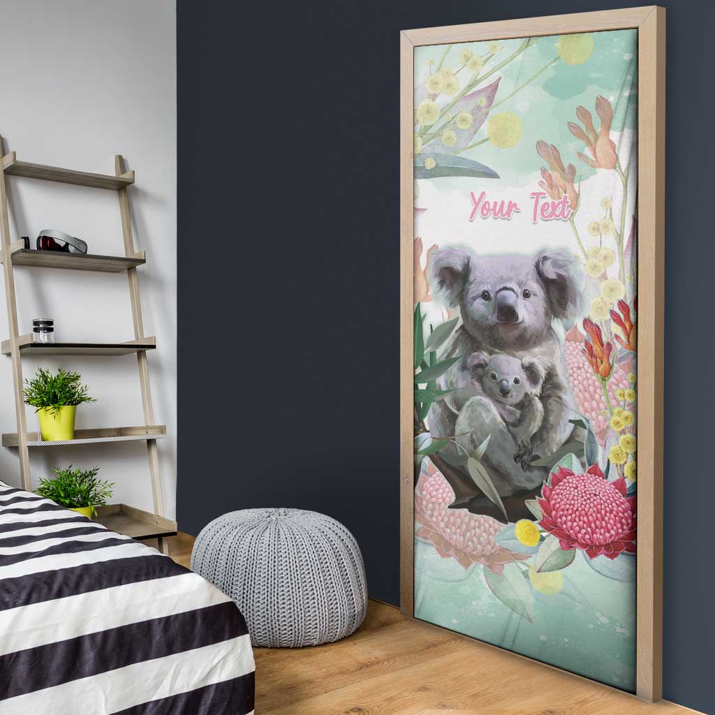 Koala Australia Mother's Day Personalised Door Cover Love ya Heaps Mum Watercolor