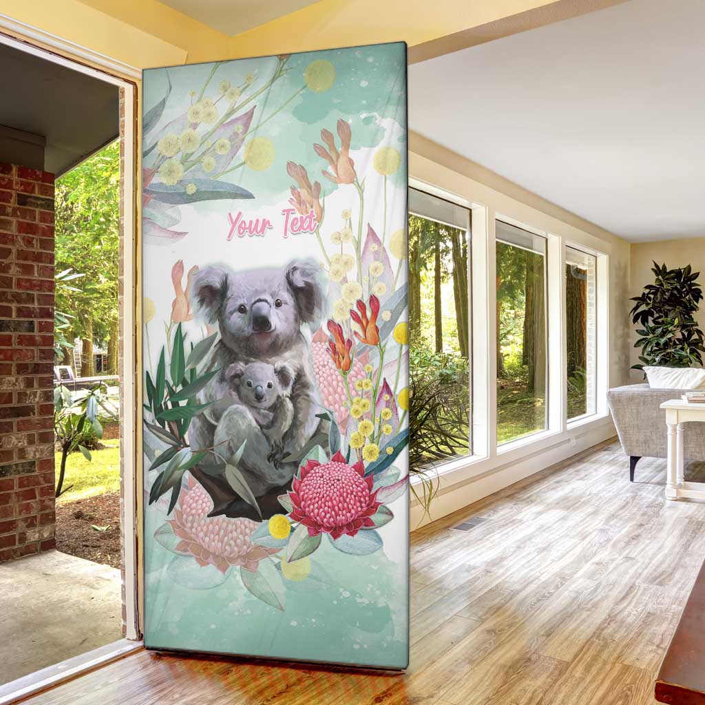 Koala Australia Mother's Day Personalised Door Cover Love ya Heaps Mum Watercolor