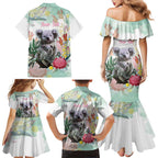 Koala Australia Mother's Day Personalised Family Matching Mermaid Dress and Hawaiian Shirt Love ya Heaps Mum Watercolor