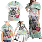 Koala Australia Mother's Day Personalised Family Matching Off Shoulder Maxi Dress and Hawaiian Shirt Love ya Heaps Mum Watercolor