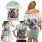 Koala Australia Mother's Day Personalised Family Matching Off Shoulder Short Dress and Hawaiian Shirt Love ya Heaps Mum Watercolor