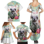 Koala Australia Mother's Day Personalised Family Matching Summer Maxi Dress and Hawaiian Shirt Love ya Heaps Mum Watercolor