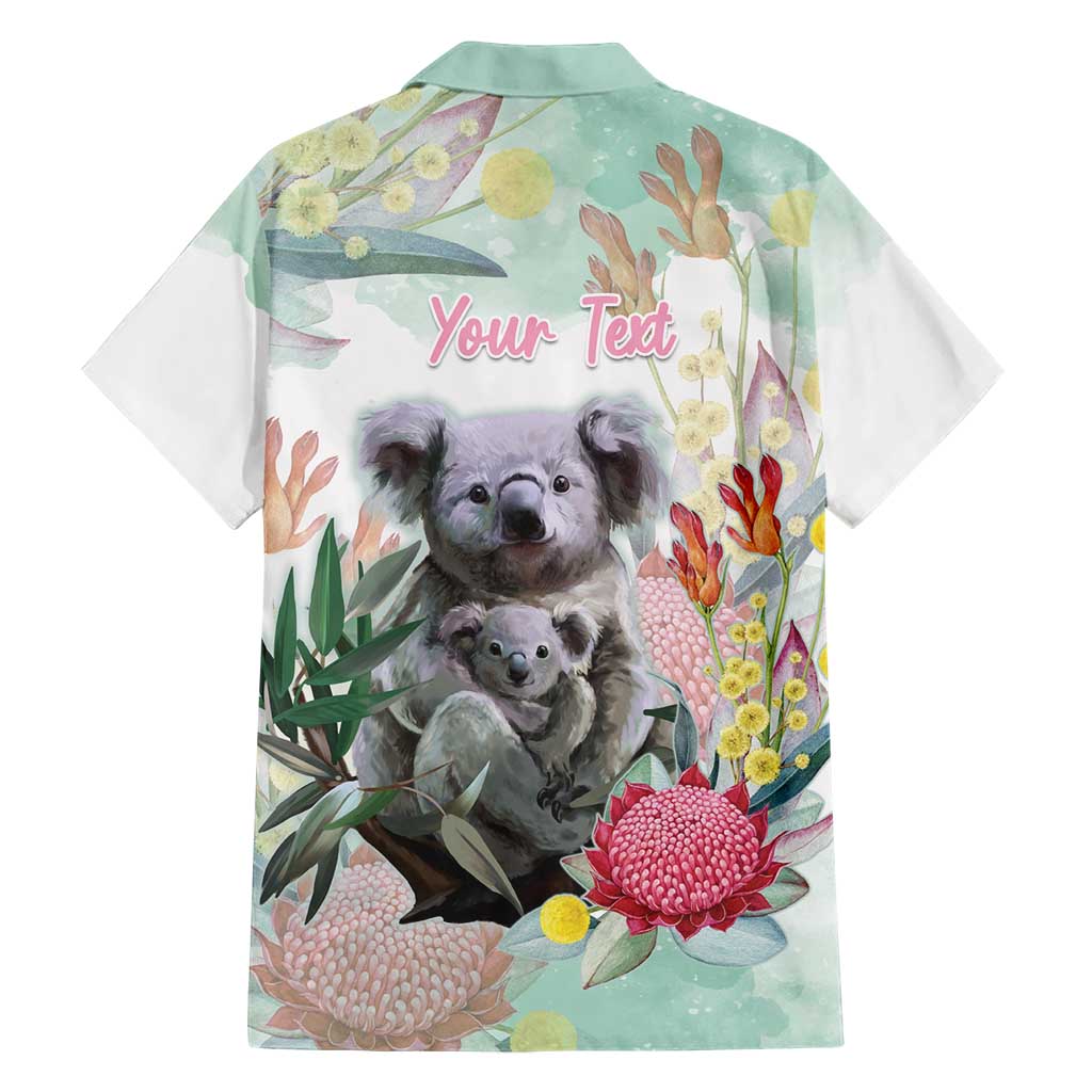 Koala Australia Mother's Day Personalised Family Matching Summer Maxi Dress and Hawaiian Shirt Love ya Heaps Mum Watercolor