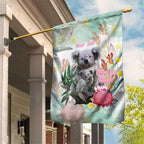 Koala Australia Mother's Day Personalised Garden Flag Love ya Heaps Mum Watercolor