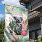 Koala Australia Mother's Day Personalised Garden Flag Love ya Heaps Mum Watercolor